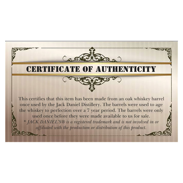 Jack Daniels Pen Blank Certificate 10pk WoodTurningz
