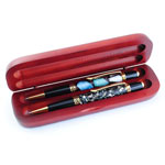 Rosewood Pen Box - Double