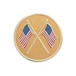 Bottle Stopper Emblem - Crossed Flags