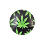 18mm Cabochon - Leaf - Green