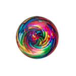 18mm Cabochon - Swirl - Rainbow