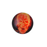 Cabochon - Skull - Flames (18mm)
