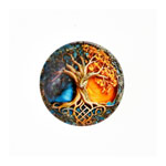 Cabochon - Tree of Life - Orange (18mm)