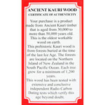 Anc. Kauri Pen Blank Cert. (10pk)