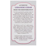 Lebanese Cedar Blank Cert. (10pk)