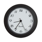 Mini Clock - Black - White Arabic