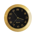Mini Clock - Gold - Black Face - Arabic