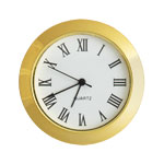 Mini Clock - Gold - White Roman