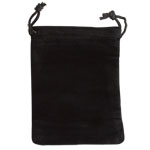 Draw String 4 x 5" Pouch - Black