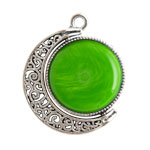 Moon Cameo Pendant - Antique Silver