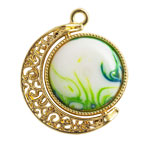 Moon Cameo Pendant - Gold