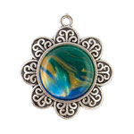 Blossom Pendant - Antique Silver