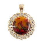 Pendant w/Charms - Gold