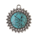 Feather Pendant - Antique Silver