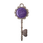 Key Pendant - Antique Silver