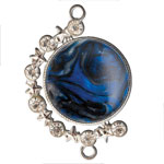 Big Jewel Cameo Pendant - Silver