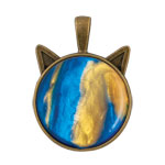 Big Cat Pendant - Antique Brass