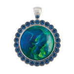 Big Pendant w/Charms - Blue