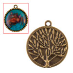 Peace Tree Pendant - Antique Brass