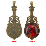 Violin Pendant - Antique Brass