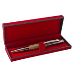 Red Felt Pen Box w/Black Trim