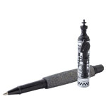 Chess Rollerball Pen Kit - Black Chrome & Satin Chrome