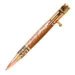 Statue of Liberty Flag Bolt Action Pen Kit in Antique Brass