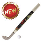 Desktop Golf Pen Kit - Wood - Chrome