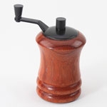 Mini Tabletop Salt/Peppermill in Black Enamel (large top)