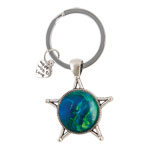 Penta Star Keychain - Antique Silver