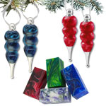 4 pack Ornament Set w/Blanks Chr & SP