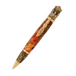Phoenix Rising Antique Brass Twist Pen