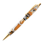 Slimline Click Pen Kit - Gold Fancy