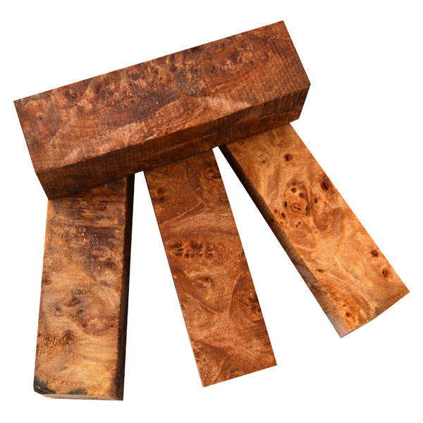 Stabilized Maple Burl 3" Short Blank