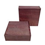 Curly Purpleheart 6 x 6 x 2"