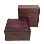 Curly Purpleheart 6 x 6 x 3"