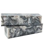 Inlace Acrylester Spindle 1.5" x 1.5" x 6"<BR> #25 - Black & White