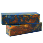 Inlace Acrylester Spindle 1.5" x 1.5" x 6"<BR> #50 - Blue & Gold