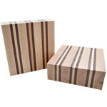 Laminate Maple/Walnut 6 x 6 x 2"